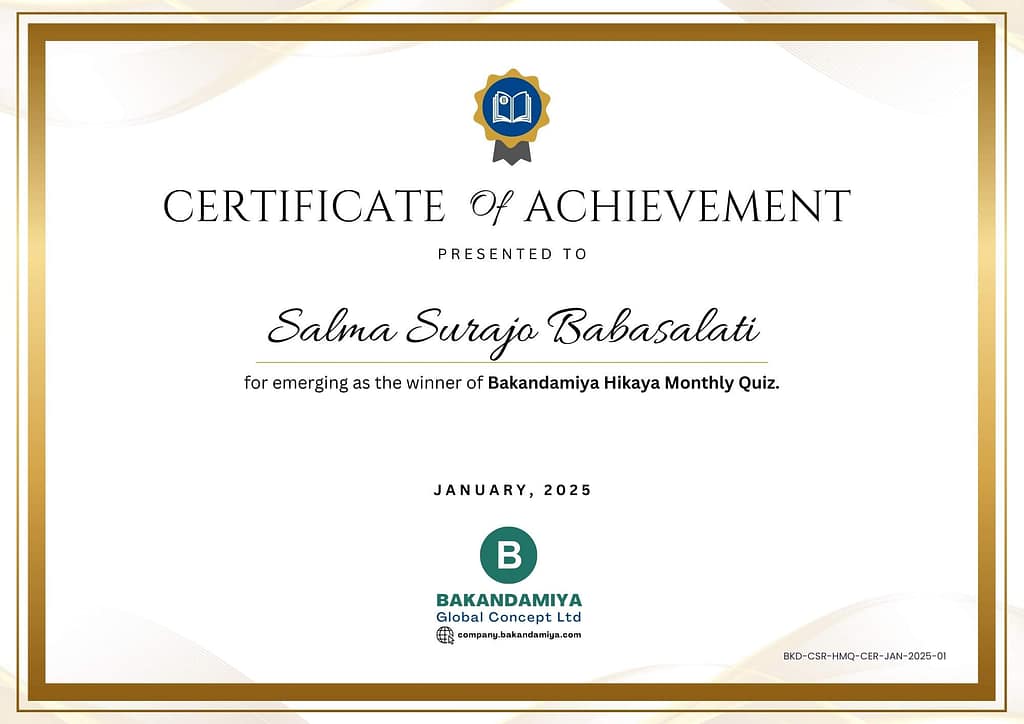 Salma Surajo Babasalati Cert - January 2025