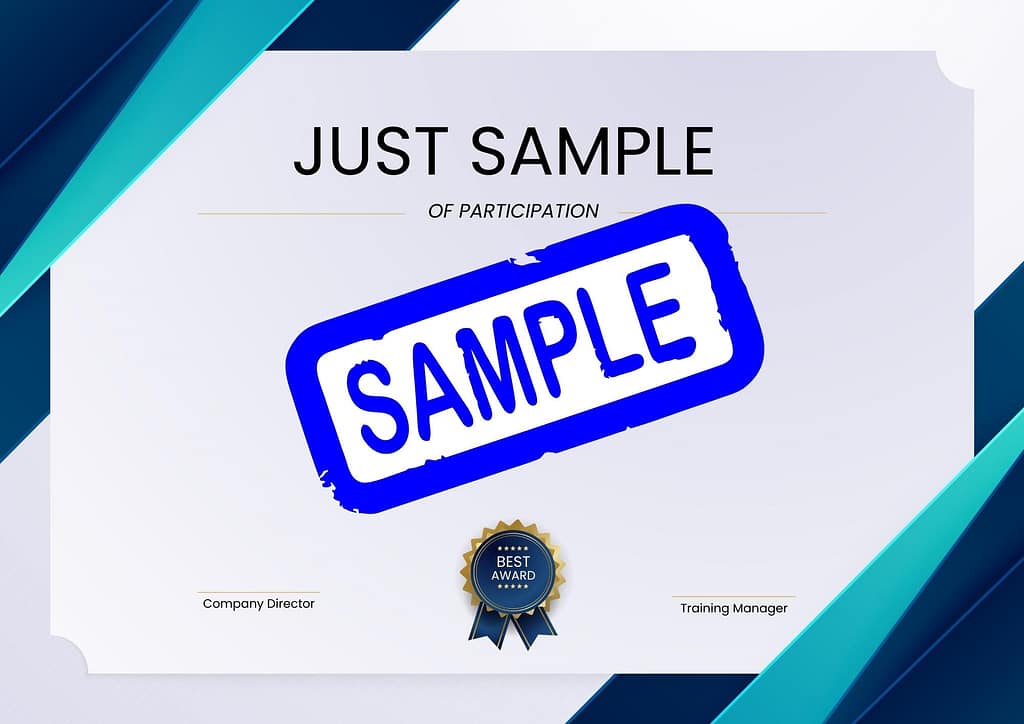 Sample Certificate